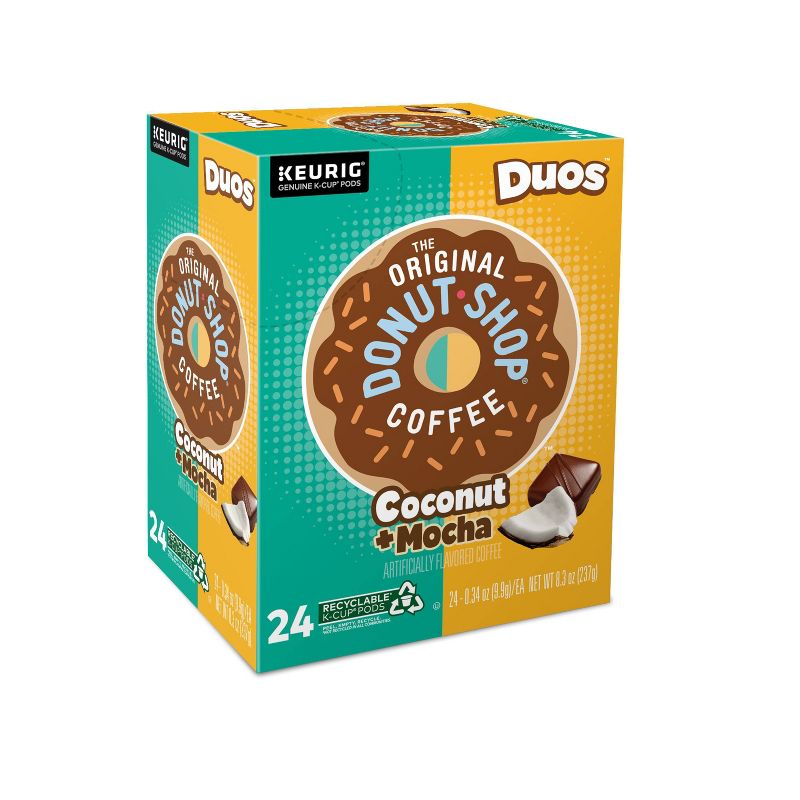 The Original Donut Shop Duos Coconut + Mocha Keurig Single-Serve K-Cup Coffee Pods, Medium Roast Coffee - 24ct