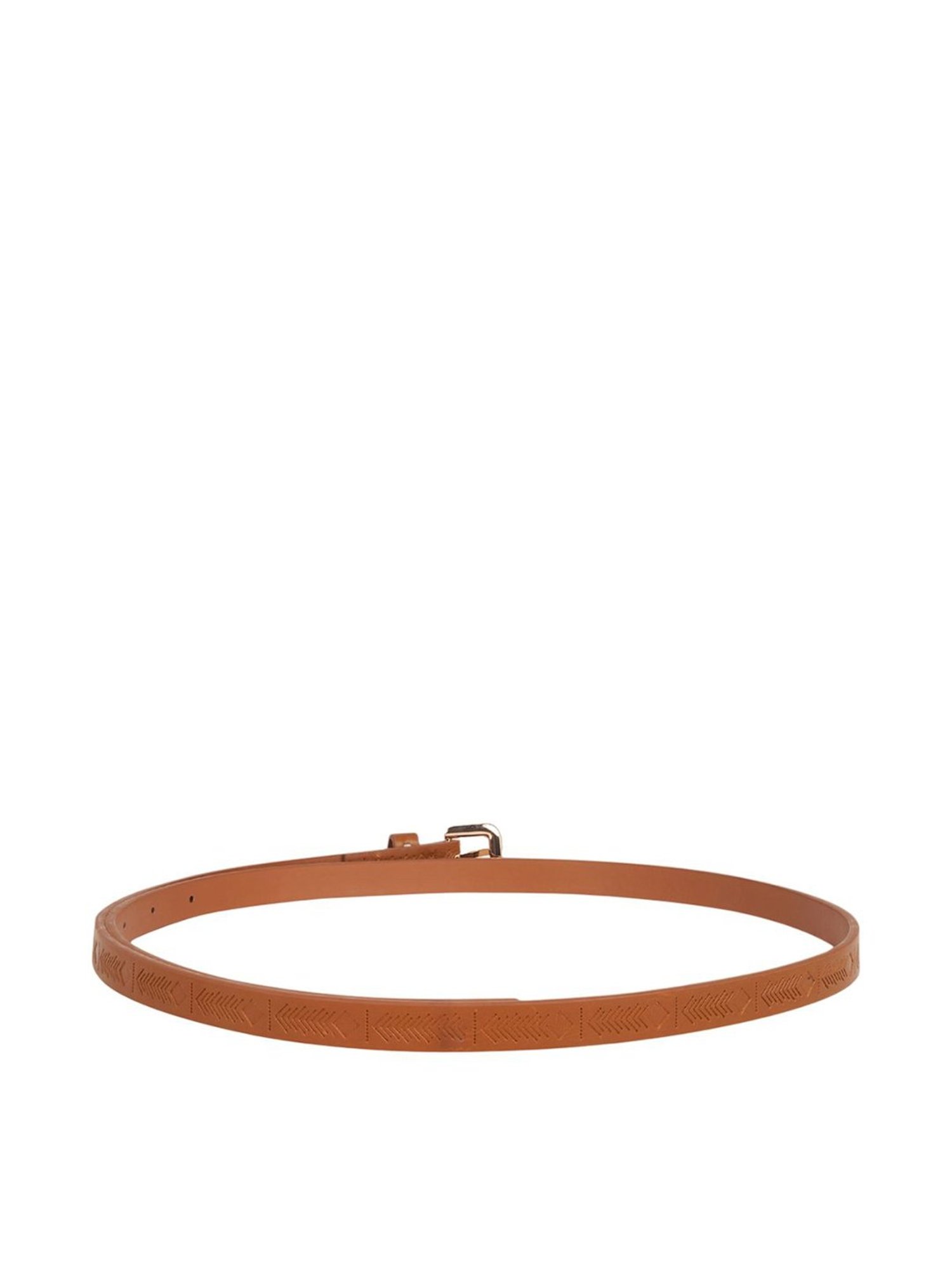 Hidesign Mariko Brown Solid Leather Narrow Belt