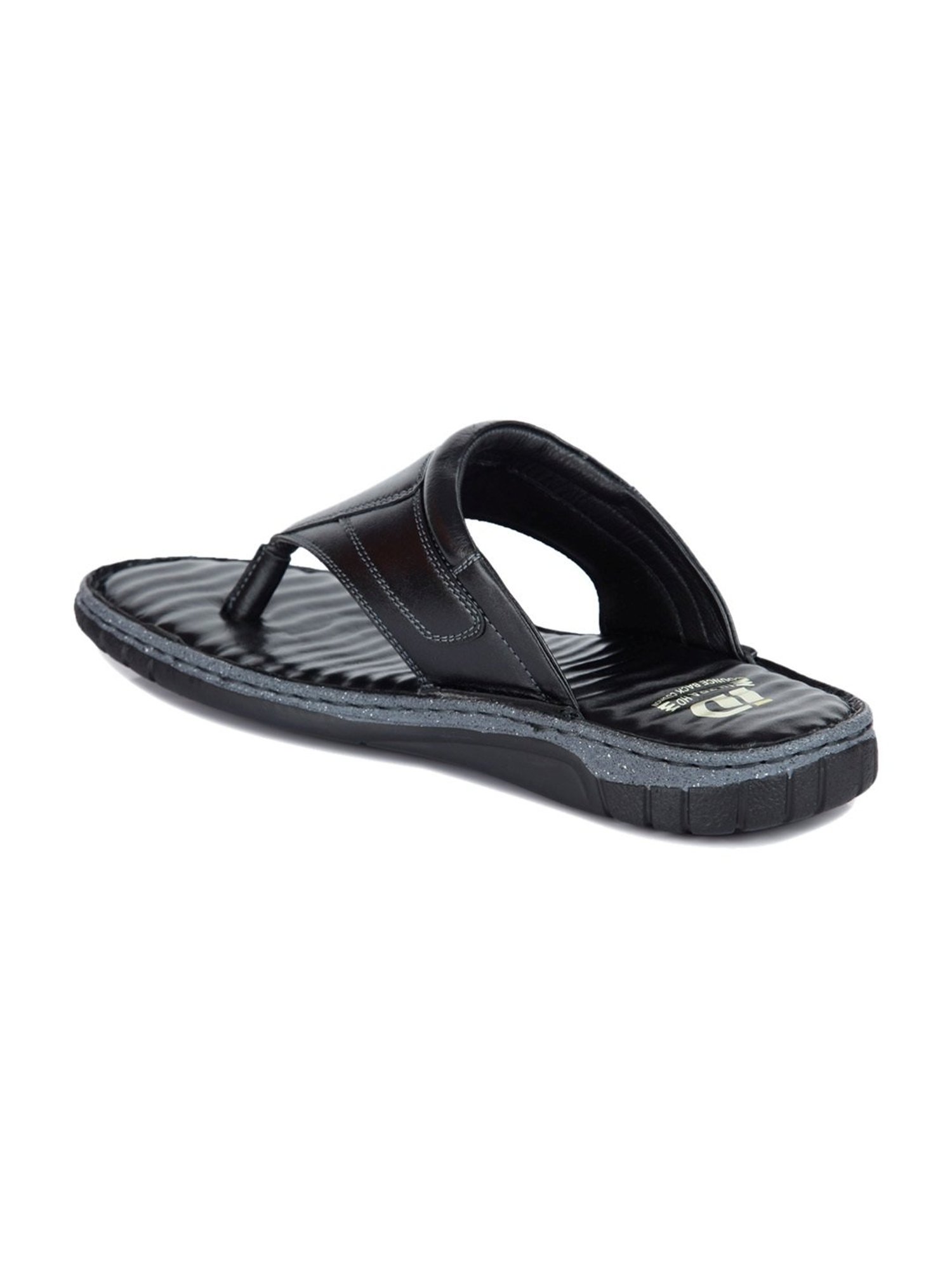 ID Men's Regular Black Thong Sandals