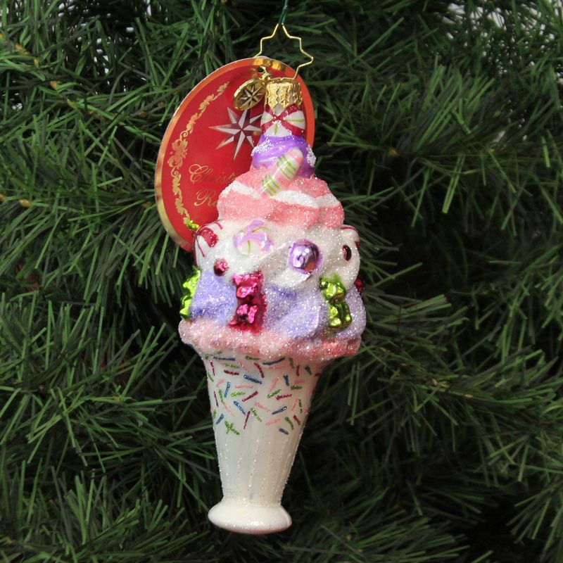 Christopher Radko 5.25" I Scream You Scream Ornament Ice Cream Sundae  -  Tree Ornaments