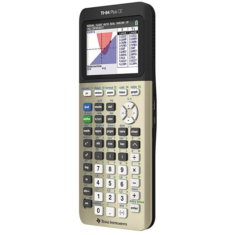 TI-84 Plus CE Color Graphing Calculator, Golden Ratio (Metallic)
