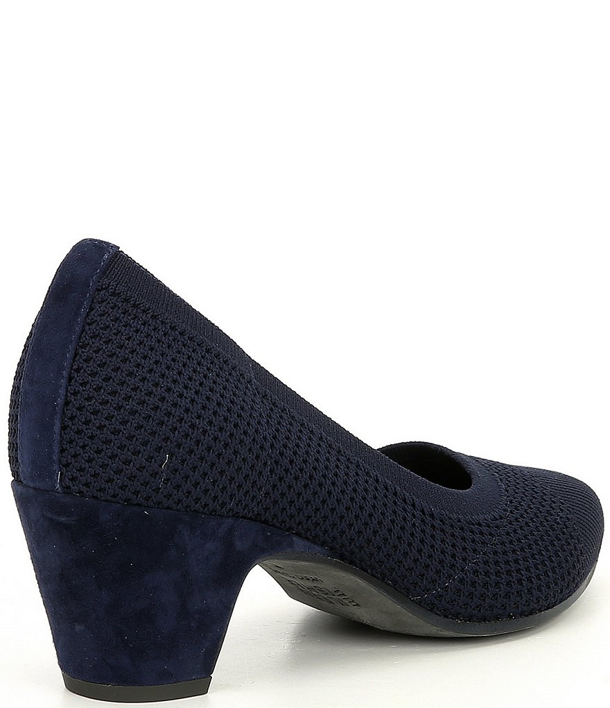 Eileen Fisher Kiss Stretch Fabric Block Heel Pumps