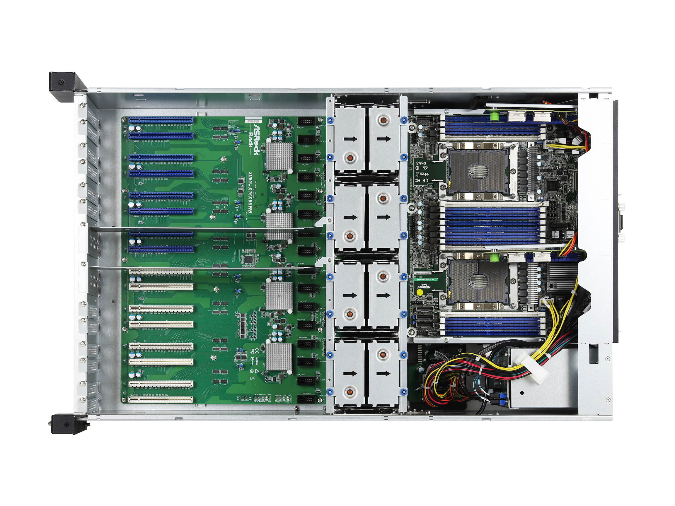 Asrock Rack 3U8G+/C621 3U Rackmount Server Barebone Dual Socket LGA3647 Intel C621 8 GPU