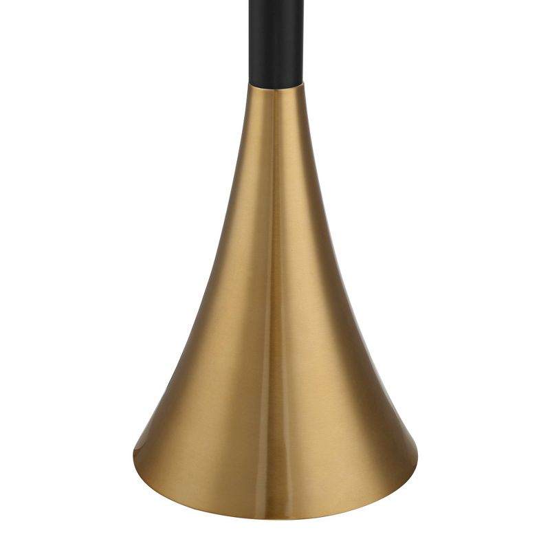 Possini Euro Design Possini Euro Piazza Antique Brass and Black Torchiere Floor Lamp