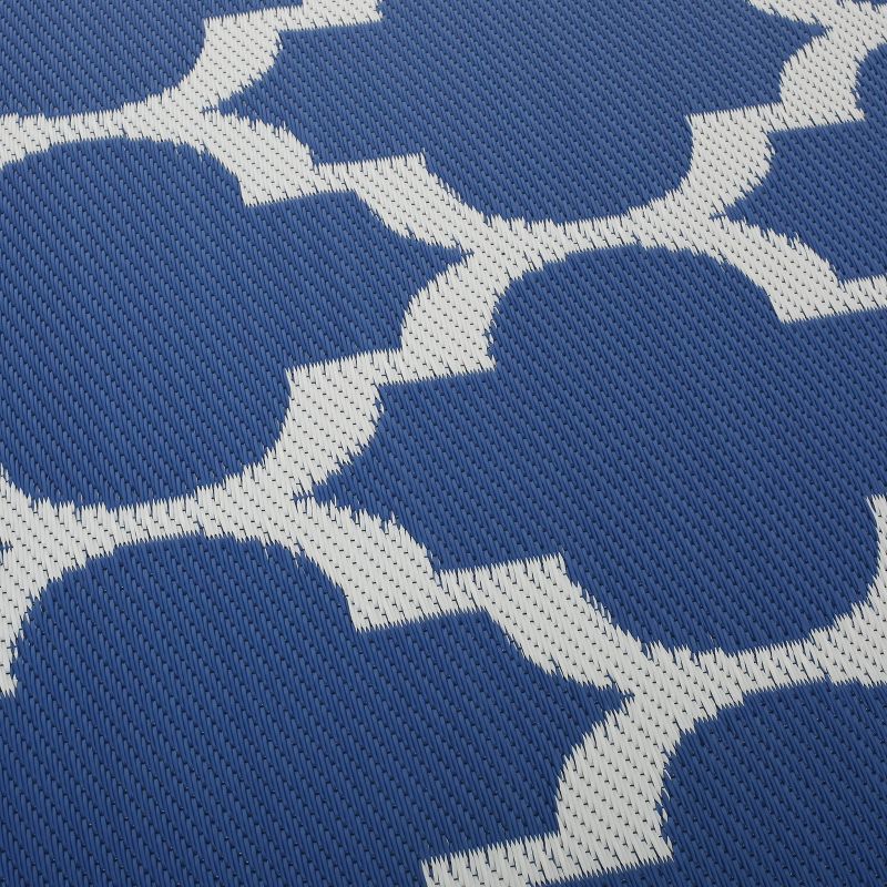 4'x6' Anillo Outdoor Modern Scatter Rug Night Blue/White - Christopher Knight Home