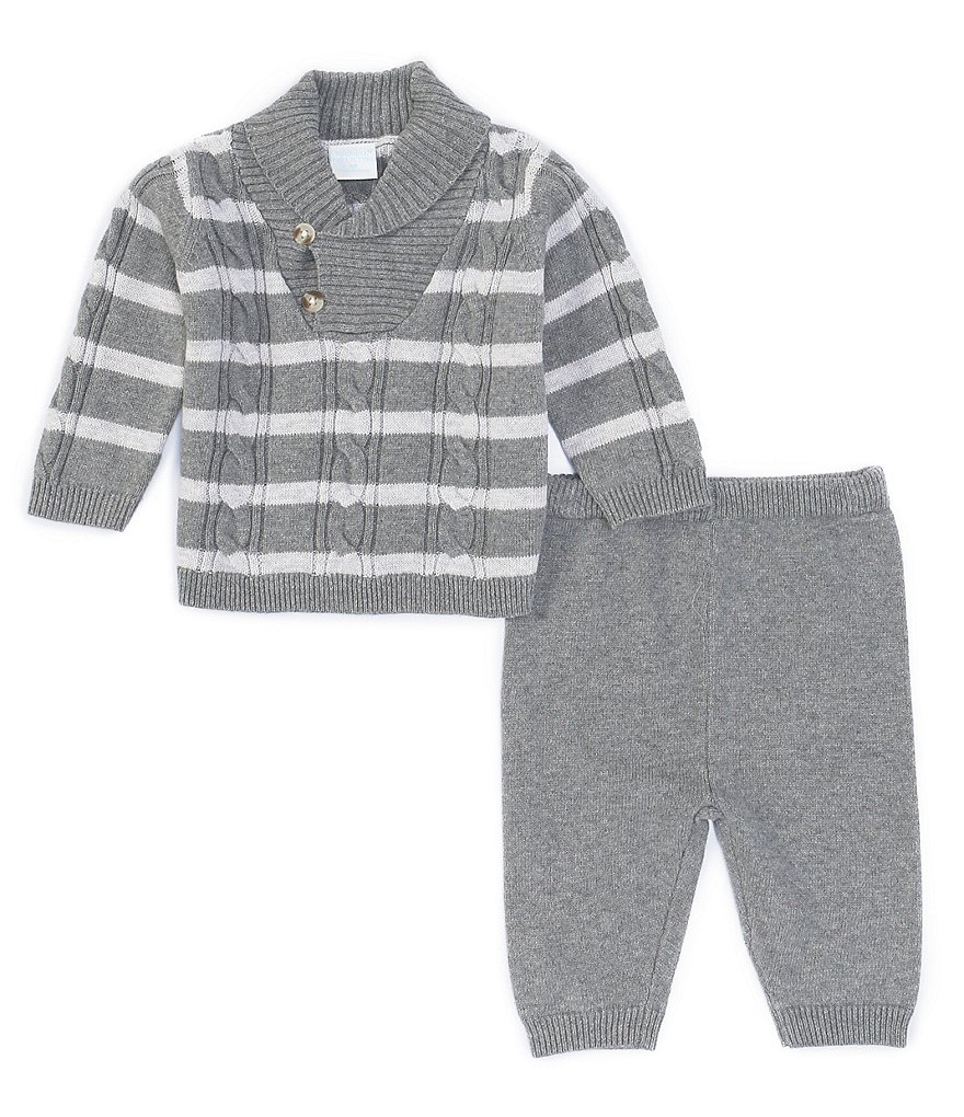 Edgehill Collection Baby Boys Newborn-24 Months Long-Sleeve Stripe Sweater & Pant Set