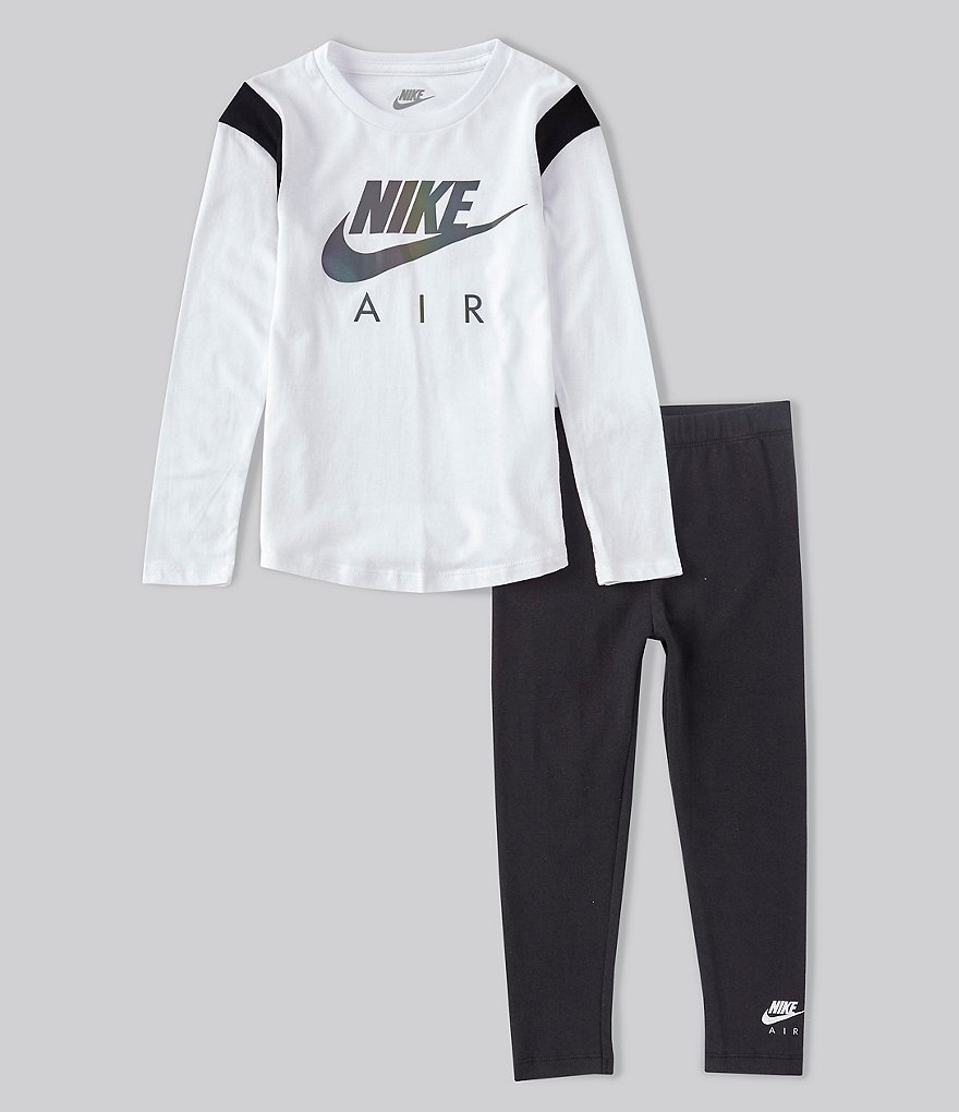 Nike Little Girls 2T-6X Long-Sleeve Air Graphic Tunic & Leggings Set