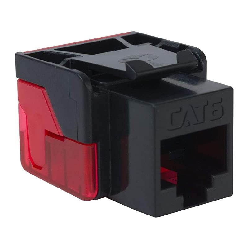 CAT6 RJ45 Keystone Jack for EZ Style Black