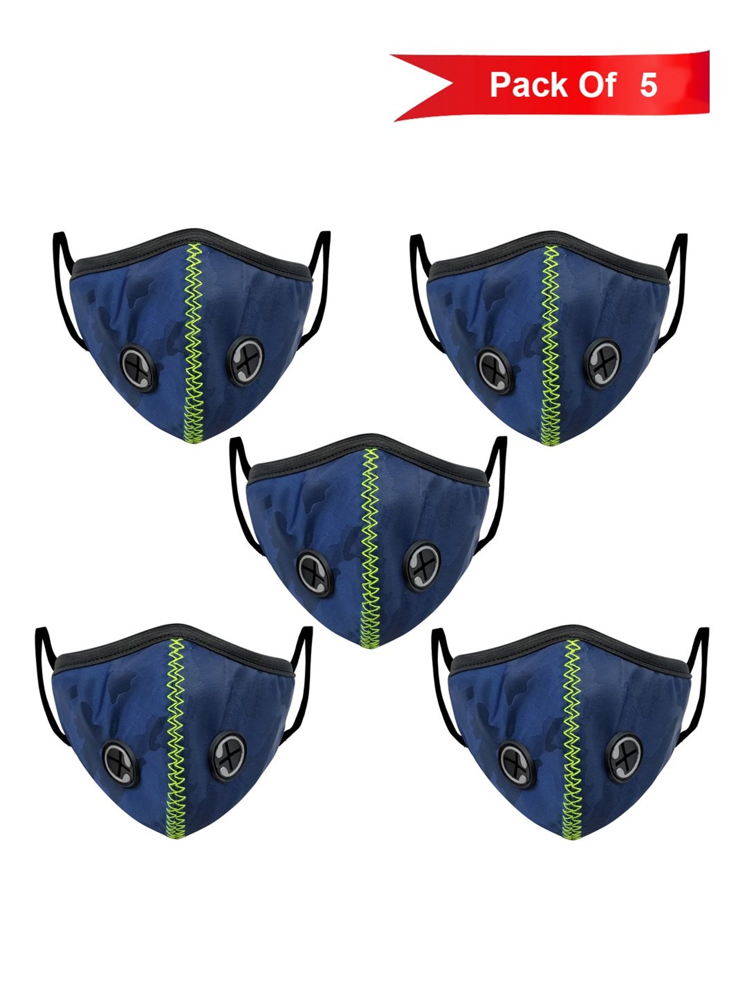 Lion crown Reusable 5 Layered N95 Face Masks - Pack of 5