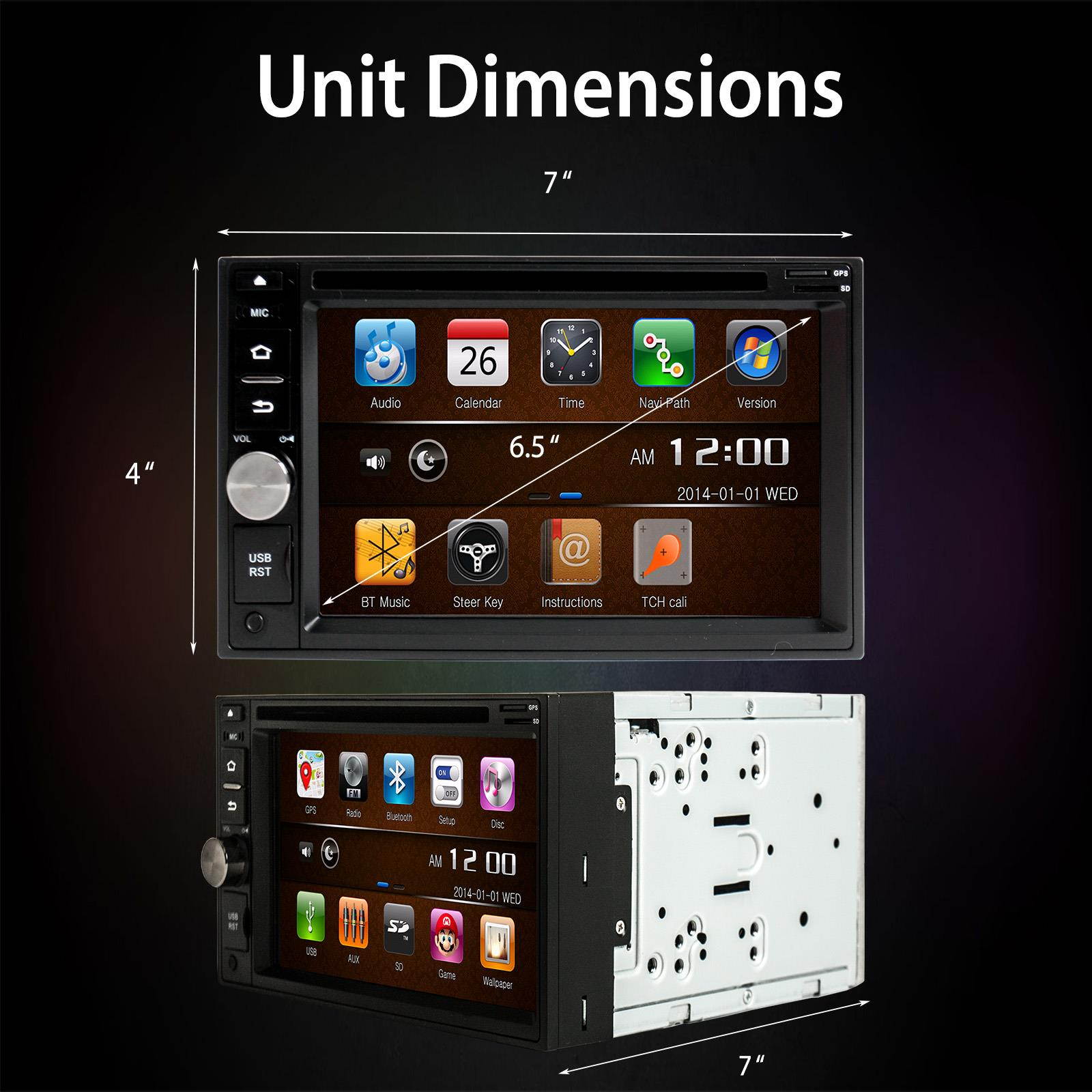 Otto Navi S-Series DVD GPS Navigation Multimedia Radio and Dash Kit for Lincoln Multi-Kit 1995-2011