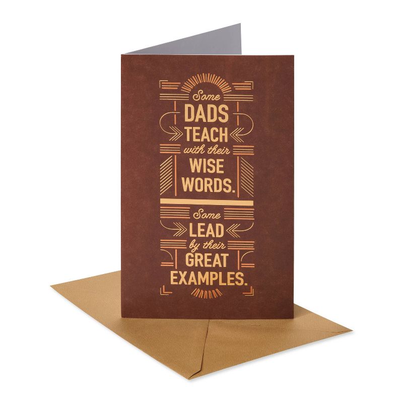 Father's Day Greeting Card Lettering 'Some Dads Teach'