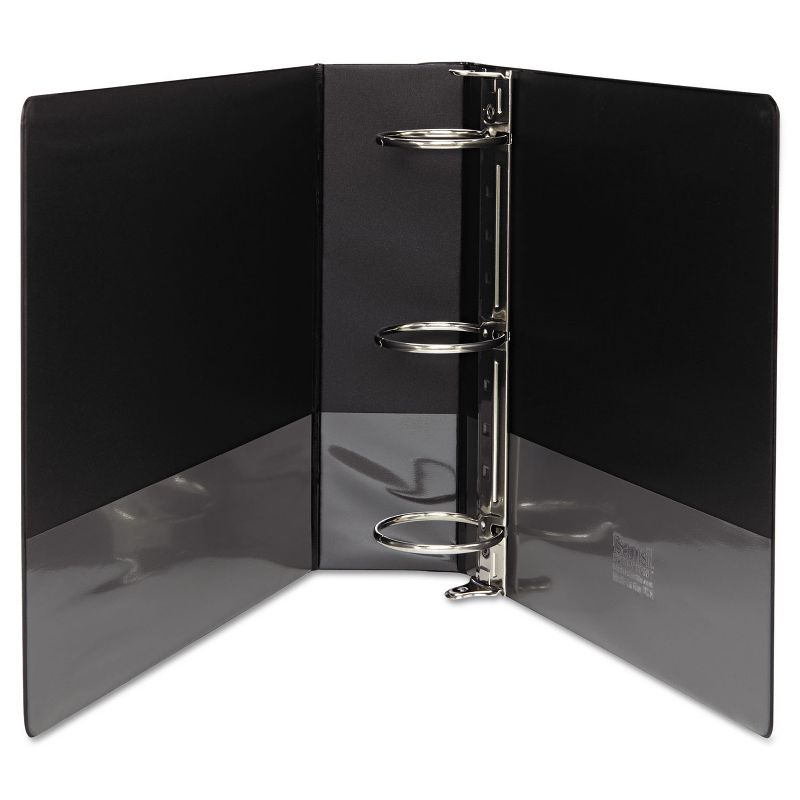 Samsill Speedy Spine Round Ring View Binder 11 x 8-1/2 3" Cap Black 18180C