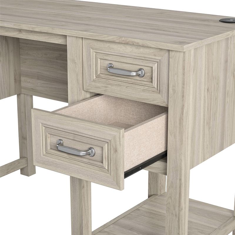 Sierra Ridge Levi Single Pedestal Kids' Desk, Light Walnut