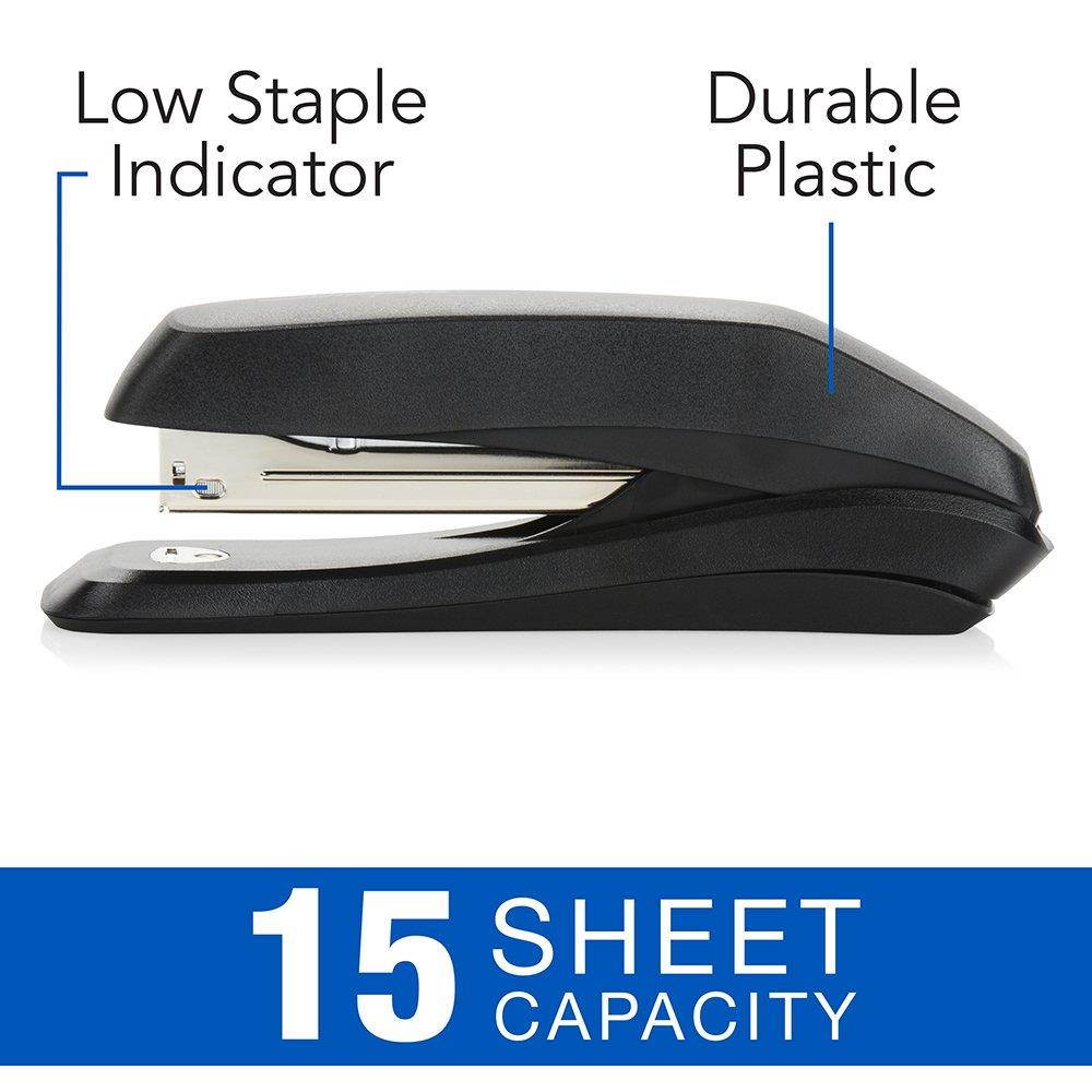 Swingline Stapler, Standard Desktop Stapler, 15 Sheet Capacity, Color Selected For You (S7054521)