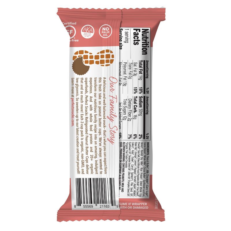 Perfect Snacks Milk Chocolate Peanut Butter Cups - 1.4oz/2pk