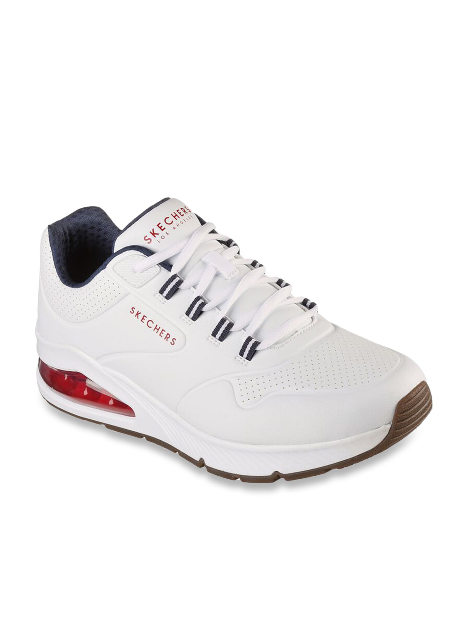Skechers Men's UNO 2 White Navy Red Casual Sneakers