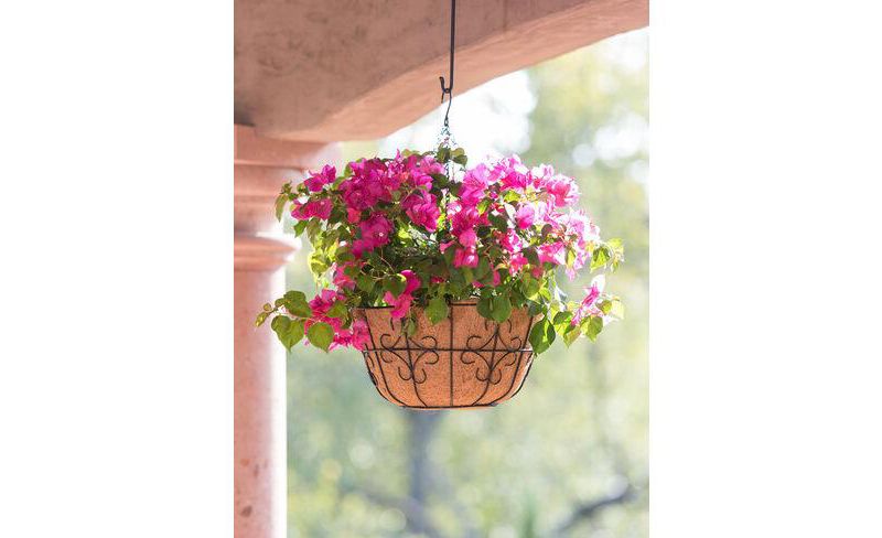 Sullivans Set of 2 Hanging Planters 26"H & 23"H Silver