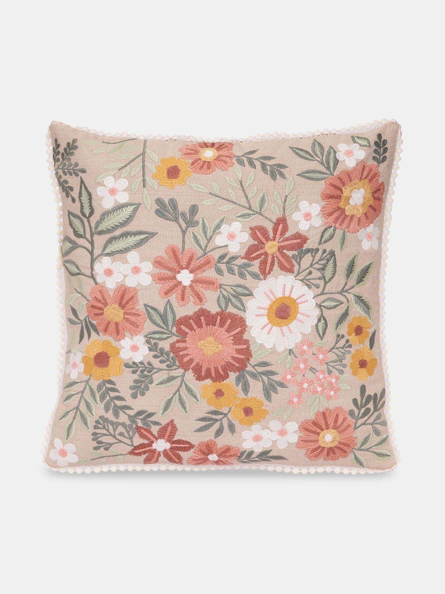 Swayam Multicolor Cotton 40 cm x 40 cm Cushion Covers - Set of 2