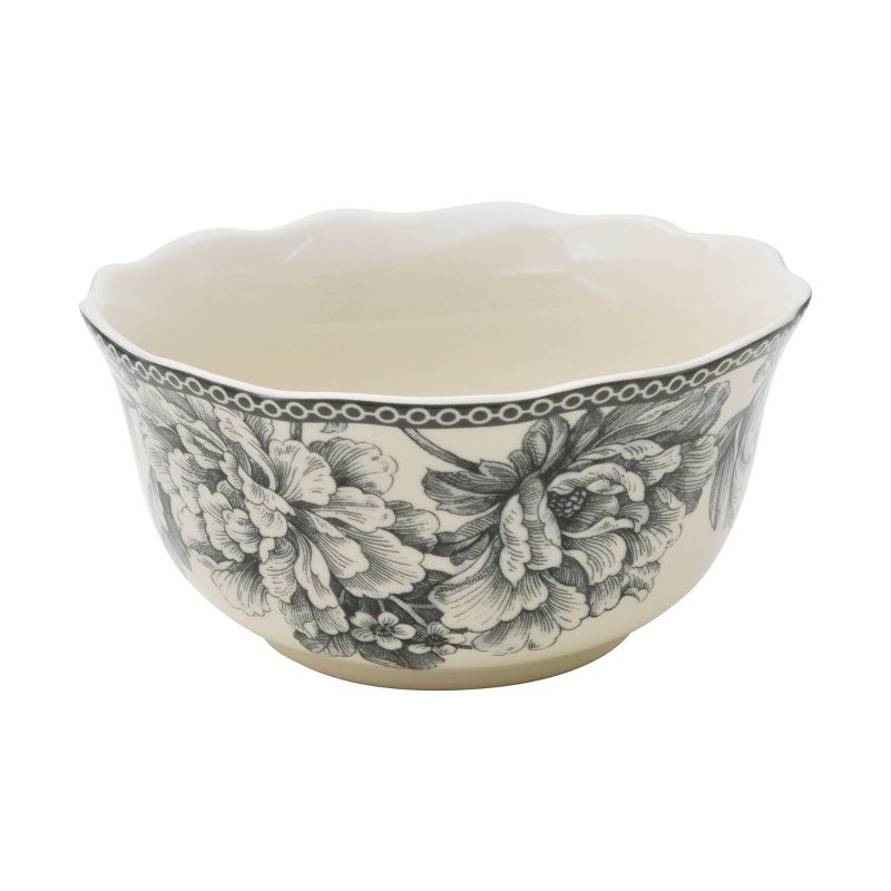 16pc Porcelain Adelaide Square Dinnerware Set Gray - 222 Fifth