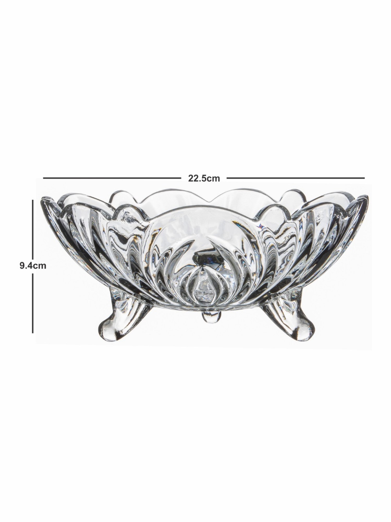 ROXX Transparent Glass Serving Bowl