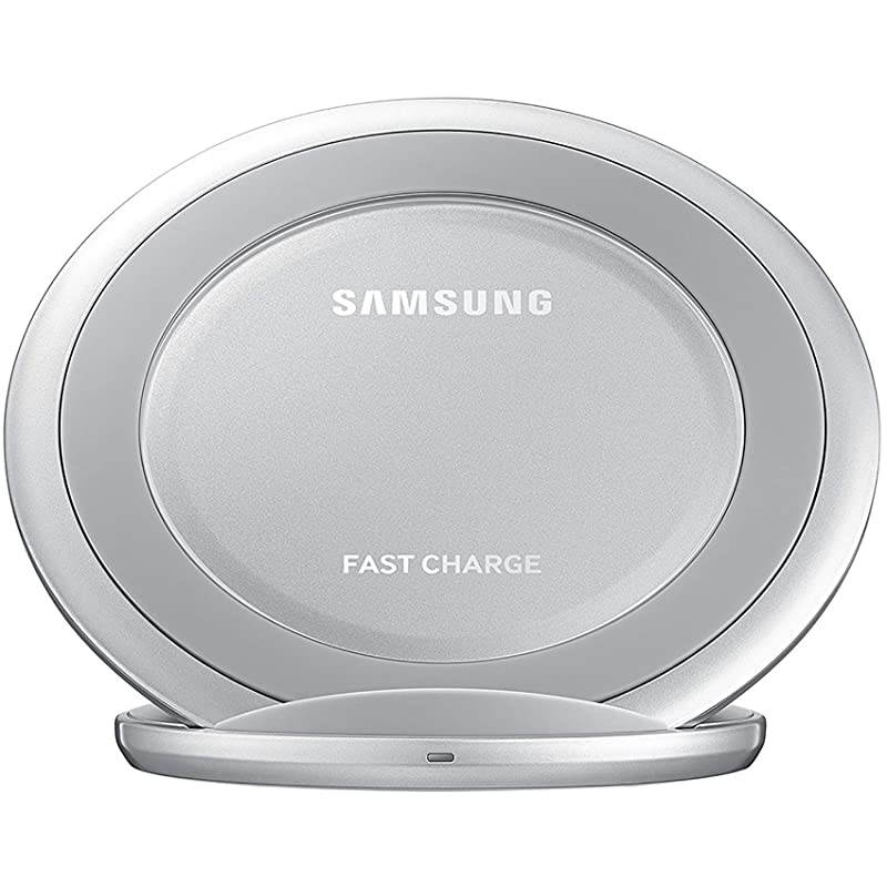 Qi Certified Fast Charge Wireless Charging Pad + Stand Supports wireless charging on Qi compatible smartphones Silver