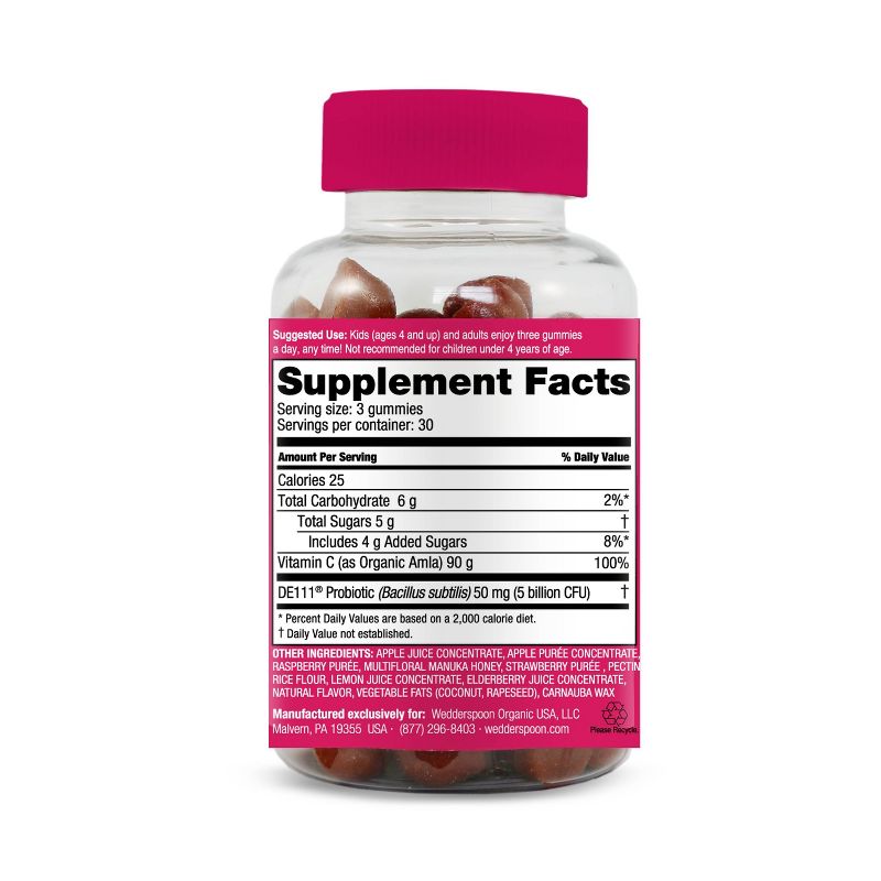 Wedderspoon Manuka Honey Immunity Gummies - Mixed Berry - 90ct