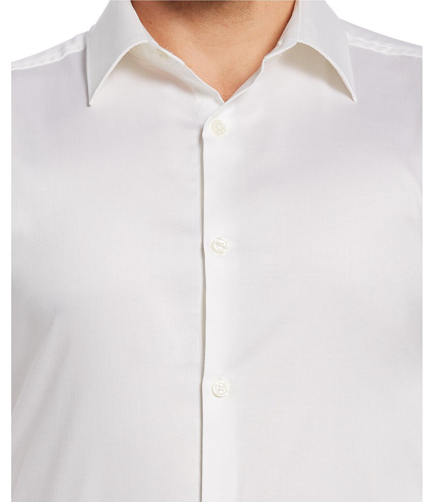 Perry Ellis Slim-Fit Water-Repellent Dobby Stretch Long-Sleeve Woven Shirt