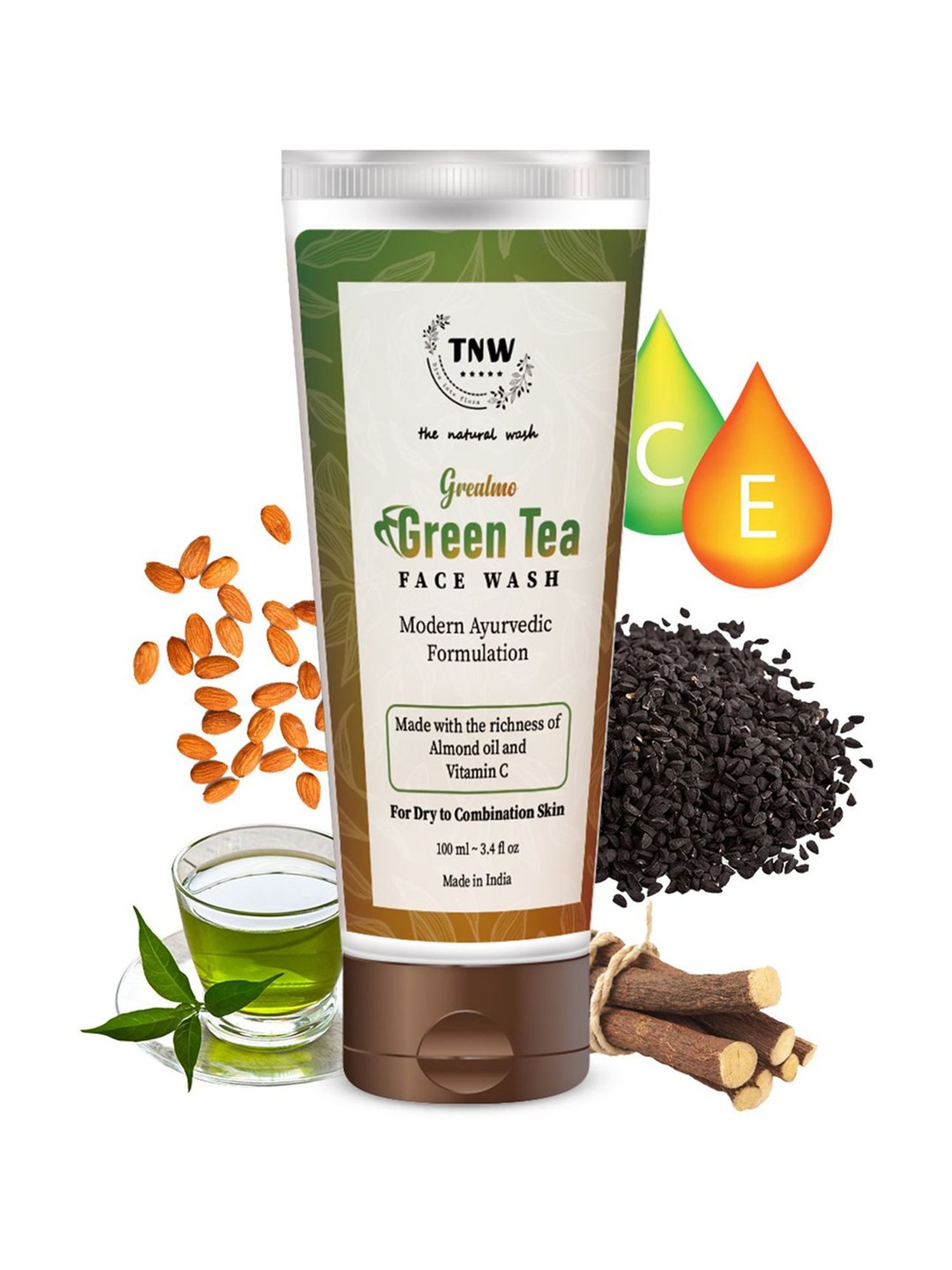 TNW-The Natural Wash Grealmo Green Tea Face Wash - 100 ml