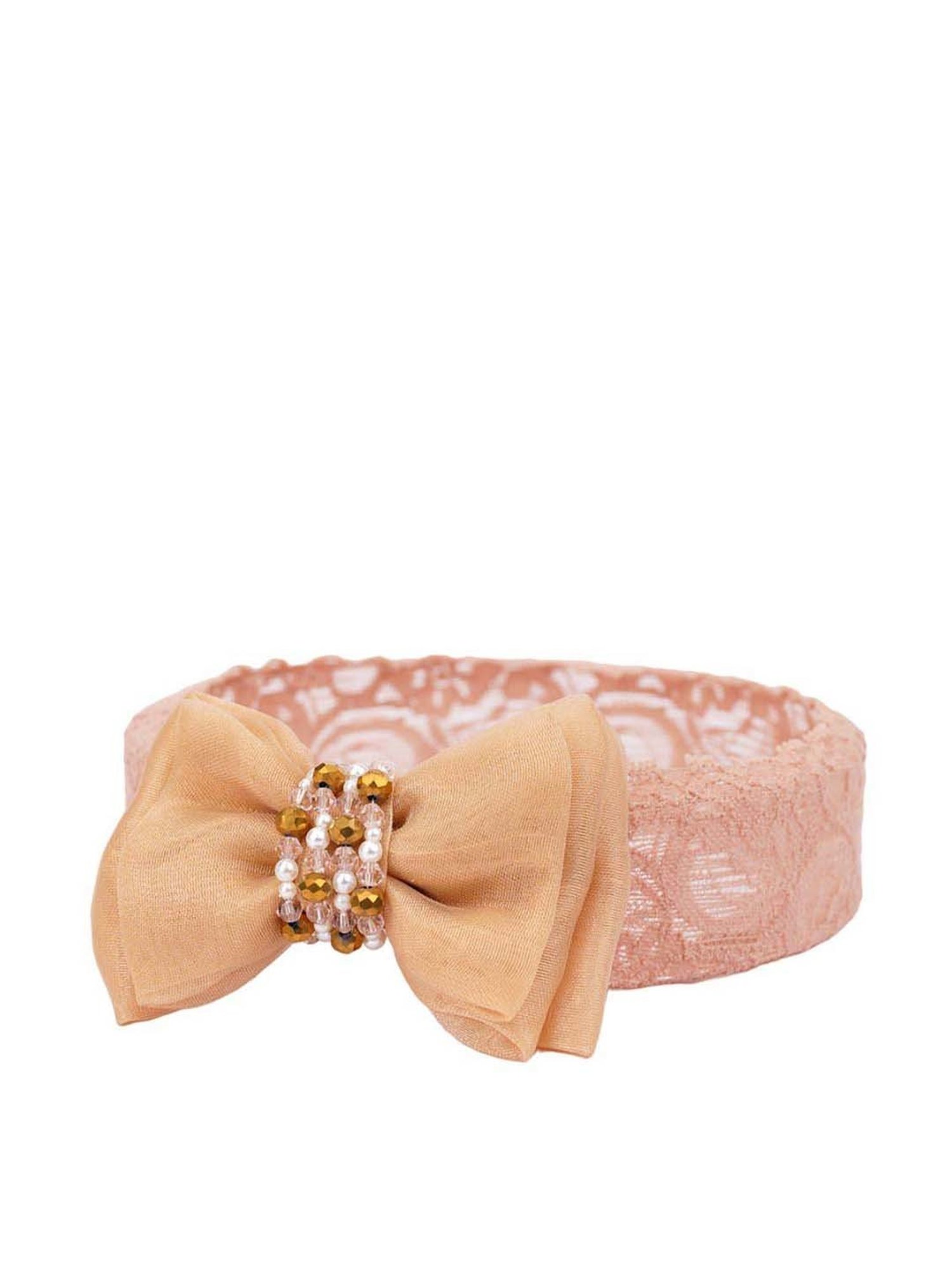 Choko Beige Embellished Hair Band