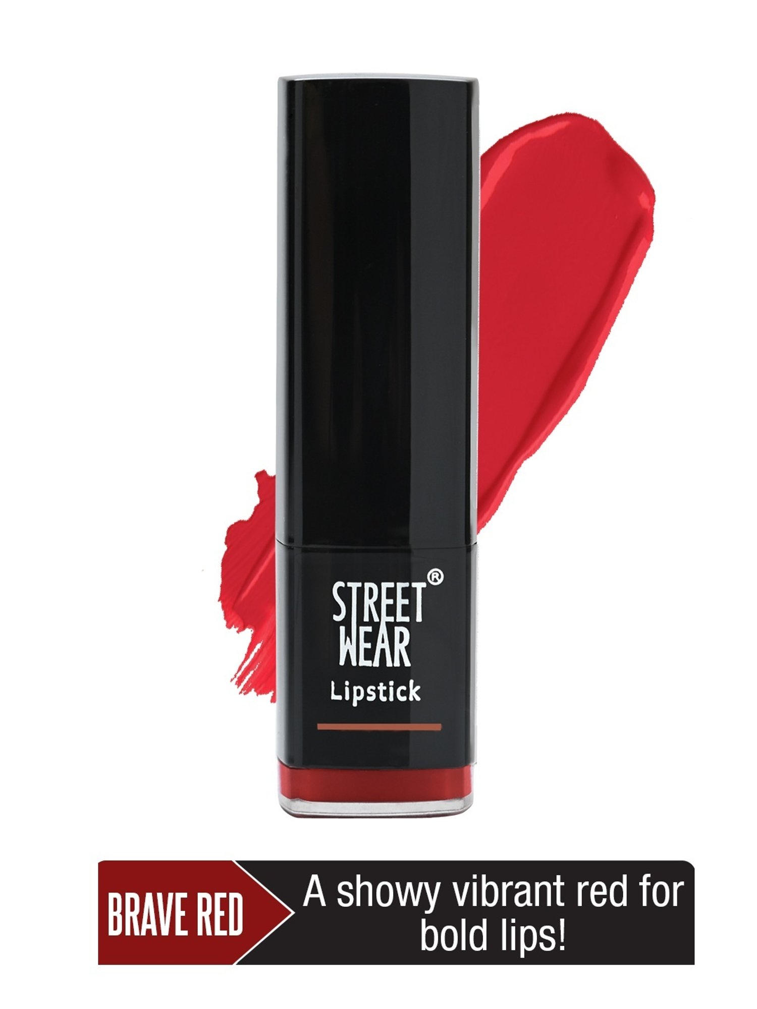 Street Wear Satin Smooth Lipstick Brave Red - 4.2 gm