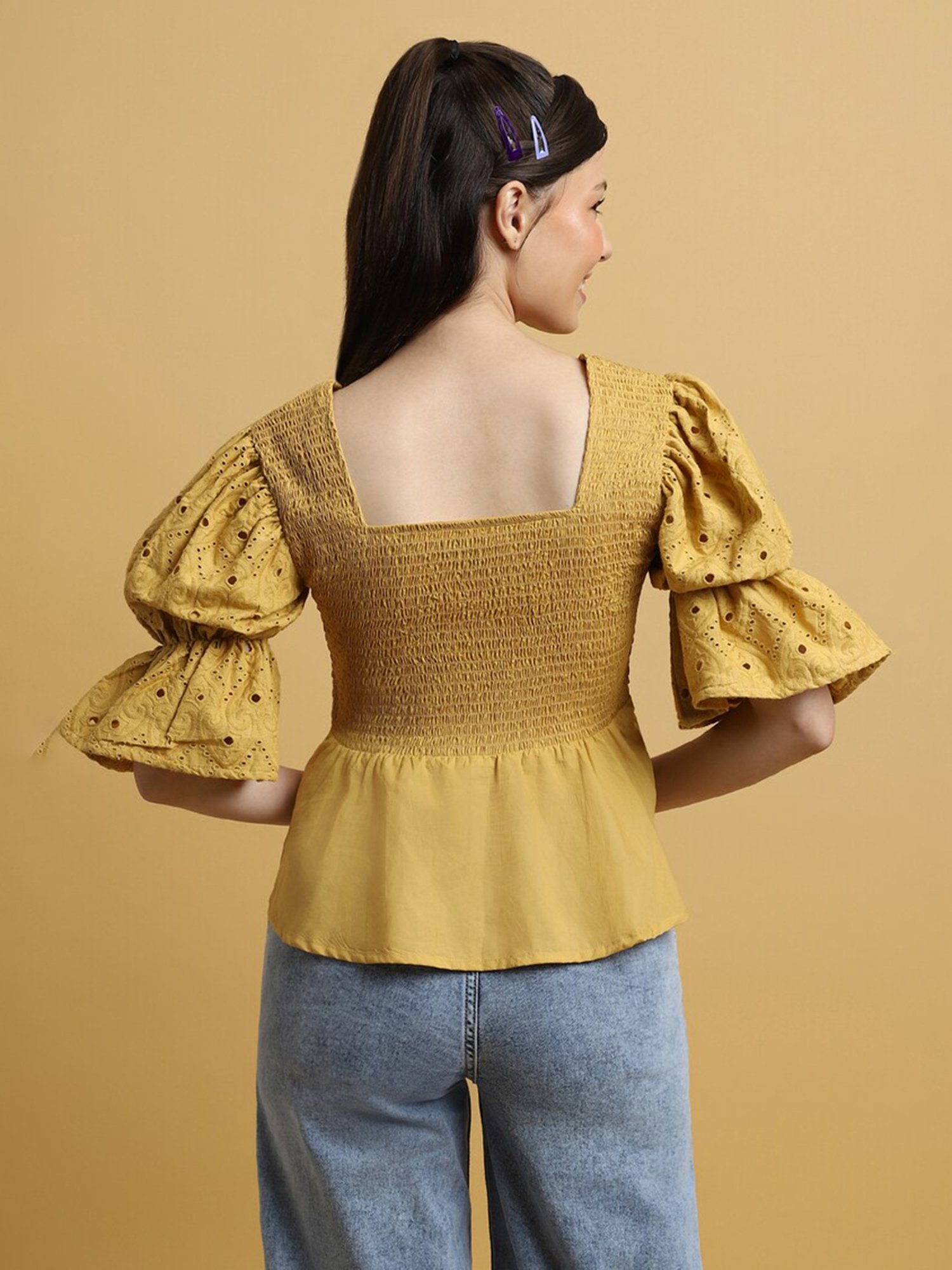 Forever 21 Yellow Regular Fit Top