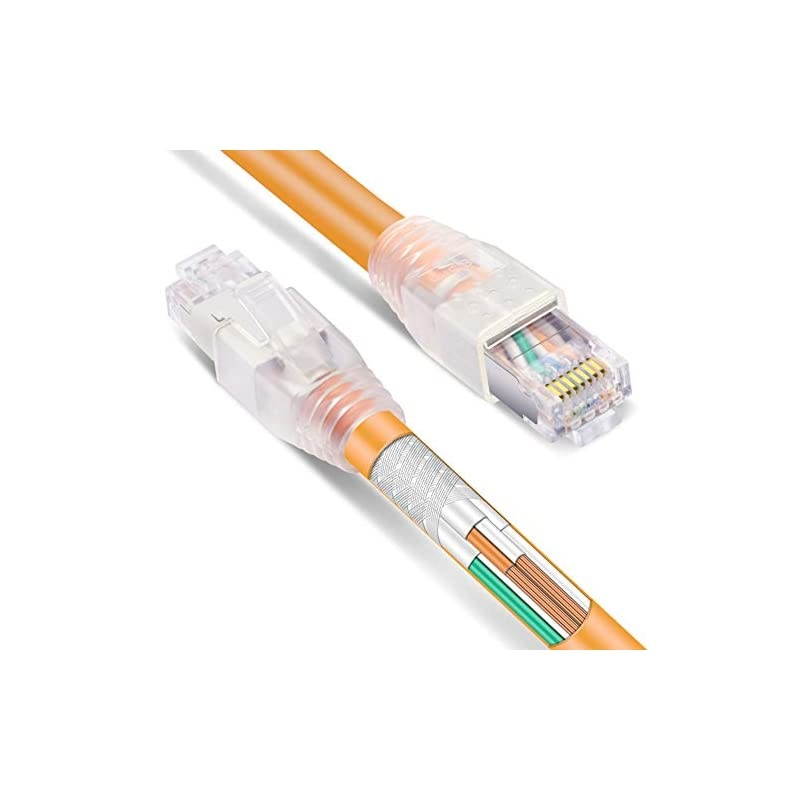 40Gb Cat8 Ethernet Cable Shielded Internet LAN Computer Patch Cord 2000MHz Faster Than Cat7 Cat6 High Speed SSTP Cable for Gaming Home Router 26 feet 8M