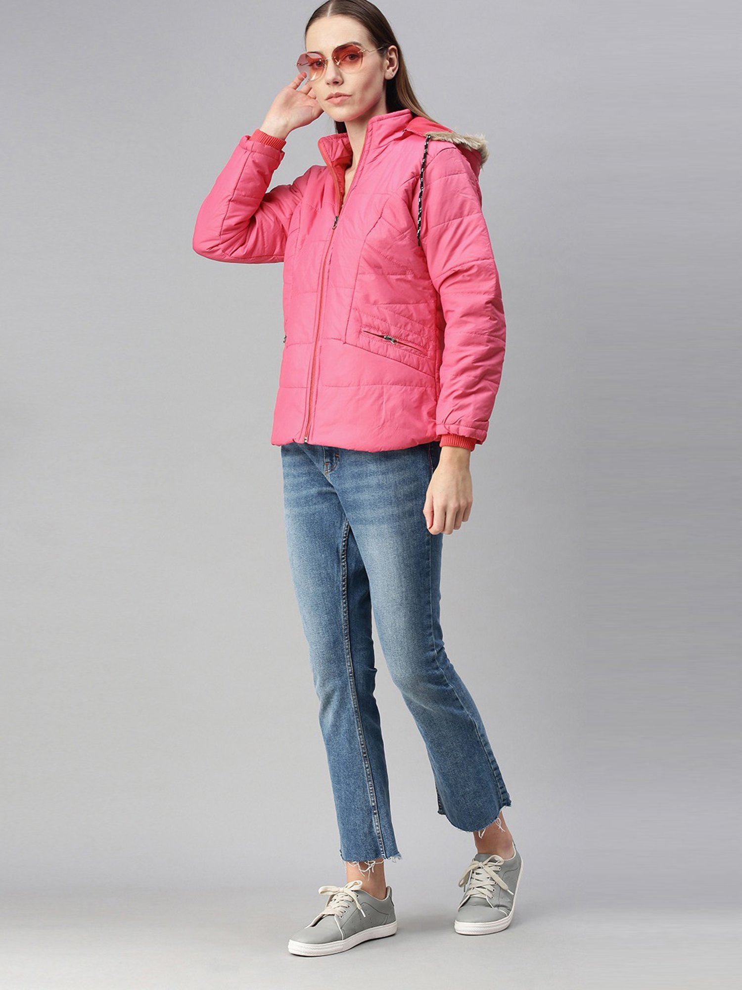 VOXATI Pink Regular Fit Jacket