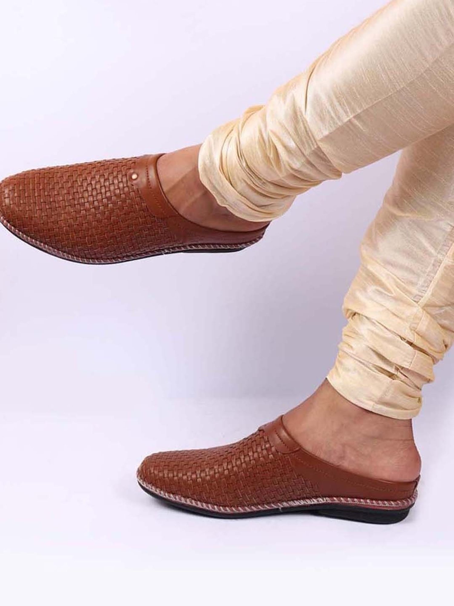 Fausto Men's Tan Mule Shoes