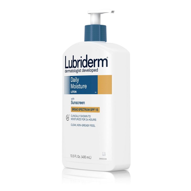 Lubriderm Daily Moisture Body Lotion with Broad Spectrum SPF 15 Sunscreen - 13.5 fl oz