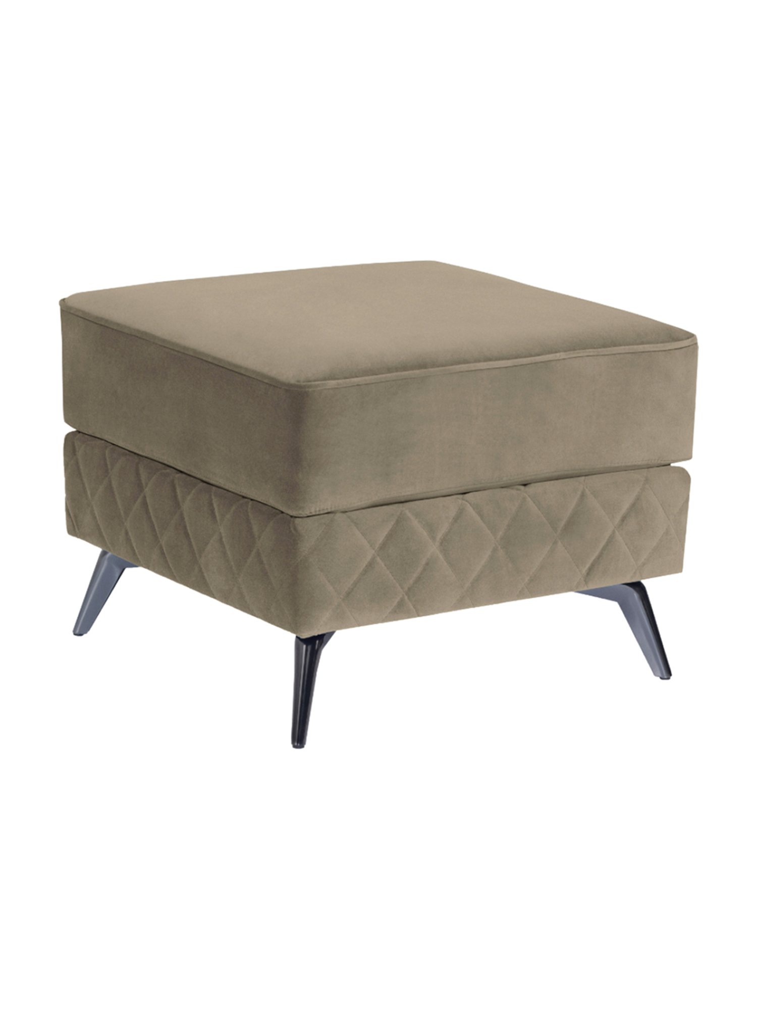 Duroflex Eden Brown Wood 1 Seater Ottoman