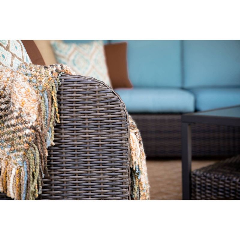 Jackson 4pc Patio Seating Set - Blue - Leisure Made