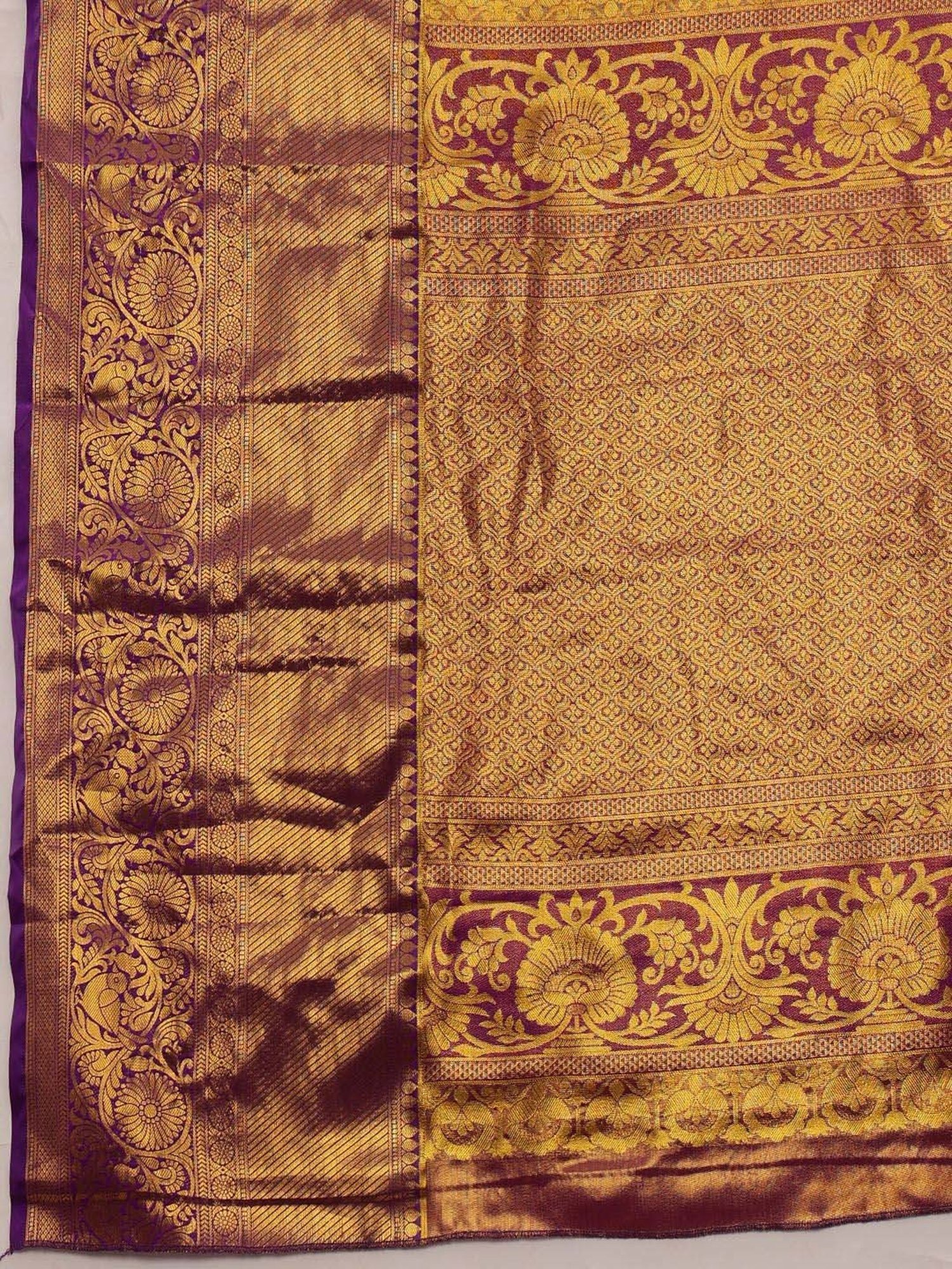 Silk Land Mustard Silk Woven Saree With Unstitched Blouse
