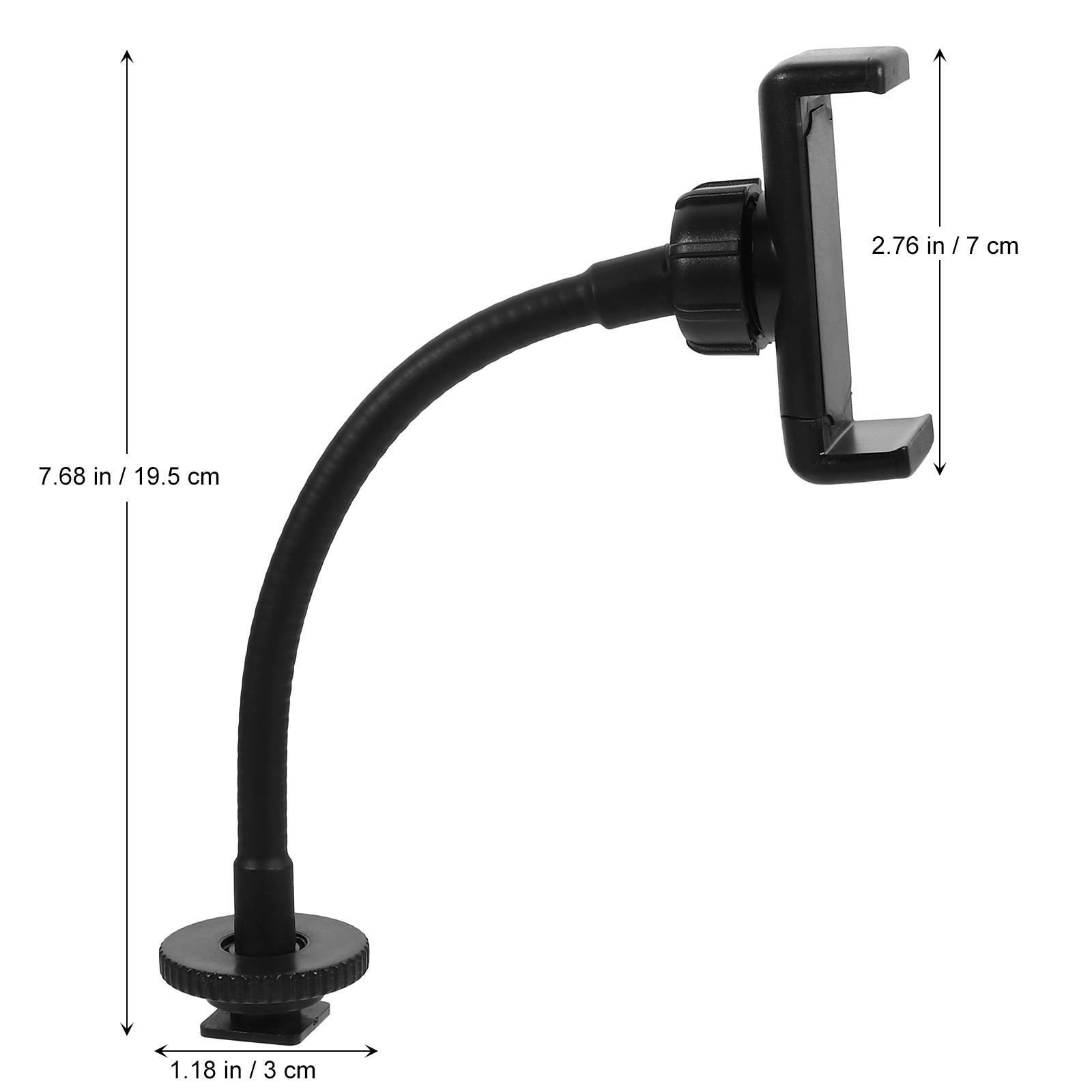 1pc Cellphone Clamp Rotation Gooseneck Hose Flexible Live Broadcast Cellphone Clamp
