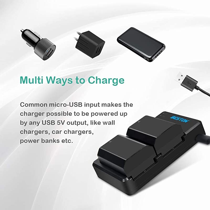 2Pack NPFZ100 Battery Packs and Rapid USB Charger Compatible with Firmware 20 Sony A7III A7RIII A9 Alpha A7 III A7R3 Digital Cameras