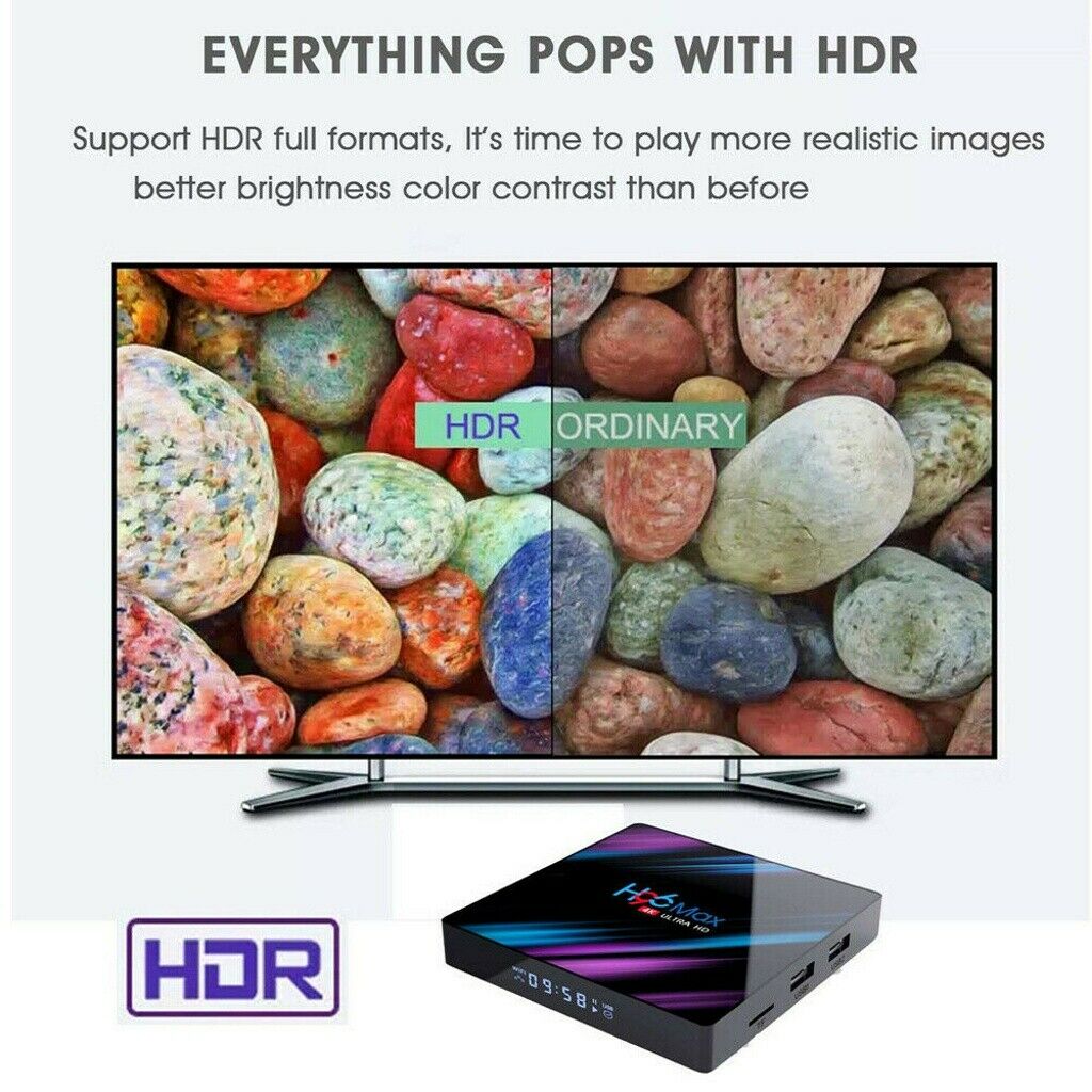 H96 Max+ 4K Ultra HD Full HD Media Player Smart TV BOX with Remote Controller, Android 9.0, RK3328
