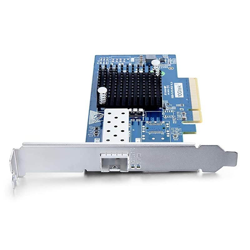 PCI-E NIC Network Card, Single SFP+ Port, PCI Express Ethernet LAN Adapter Support Windows Server/Linux/VMware, Compare to Intel X520-DA1
