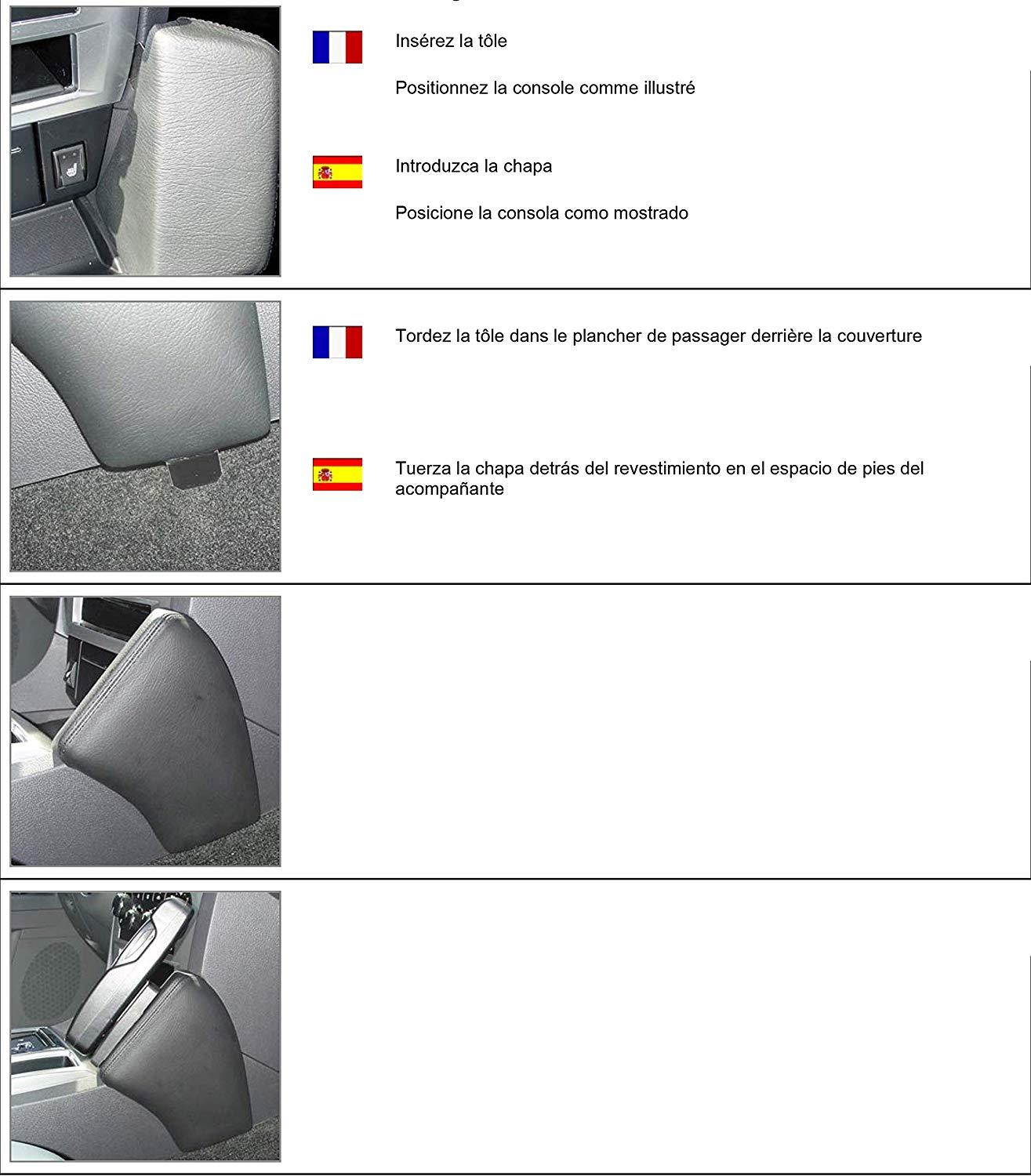 Kuda 099315 Leather Mount Black Compatible with Chrysler 300 (2005-2007)/ Dodge Charger (2006-2007), Magnum (2005-2007)