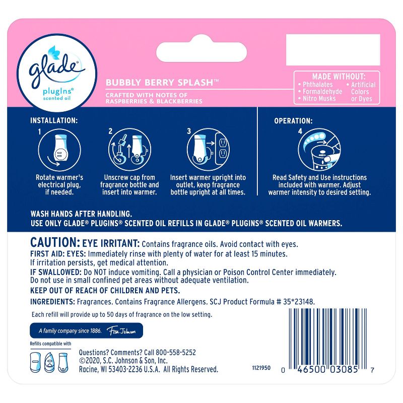 Glade Bubbly Berry Splash PlugIns Refill - 5ct
