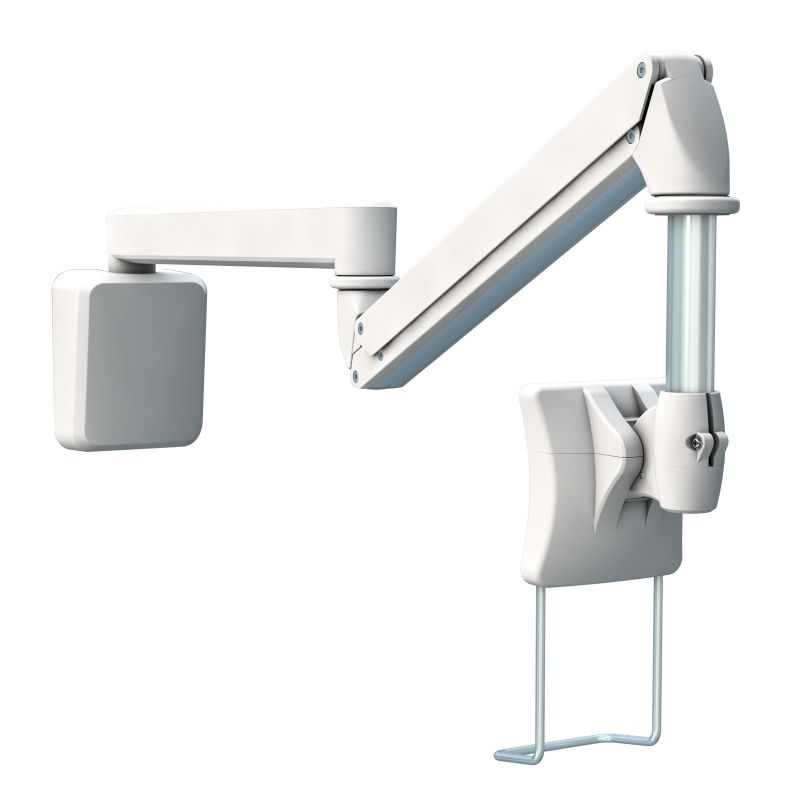 Amer Mounts AHC1AW | Wall Mount Articulating Arm for Healthcare and Medical Offices| Supports 15"-24" Monitors
