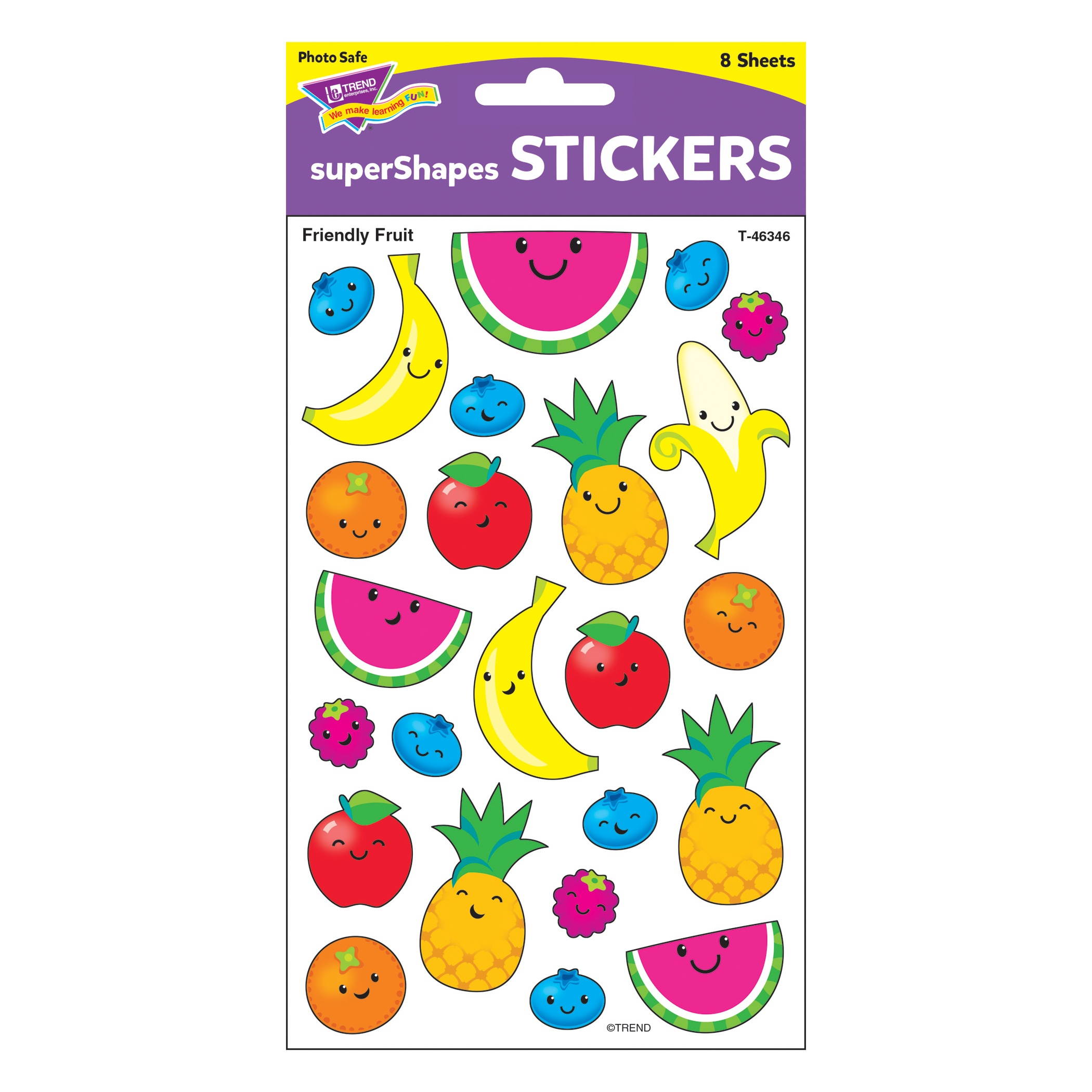 Trend Enterprises T-46346 Friendly Fruit Super Stickers Large