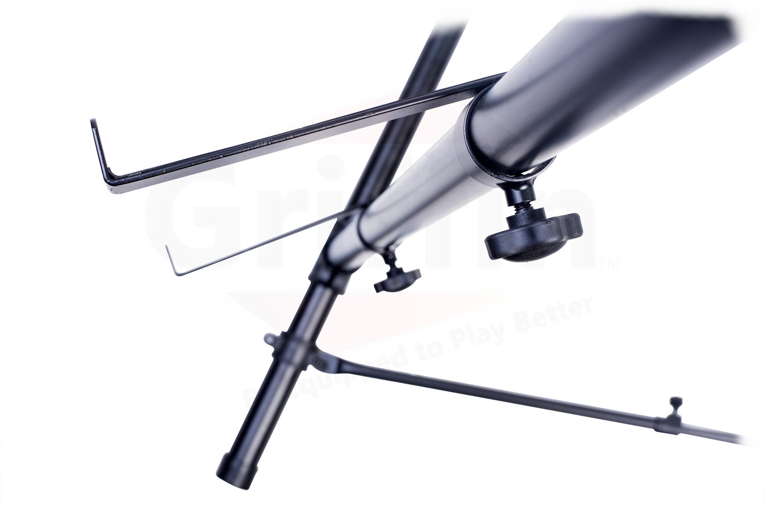 3 Tier Piano Keyboard Stand by GRIFFIN | Triple A-Frame Standing Synthesizer Mixer Workstation Platform | Pro Audio Stage Music Recording Studio Rack Hardware Holder for Digital DJ Controller & Laptop