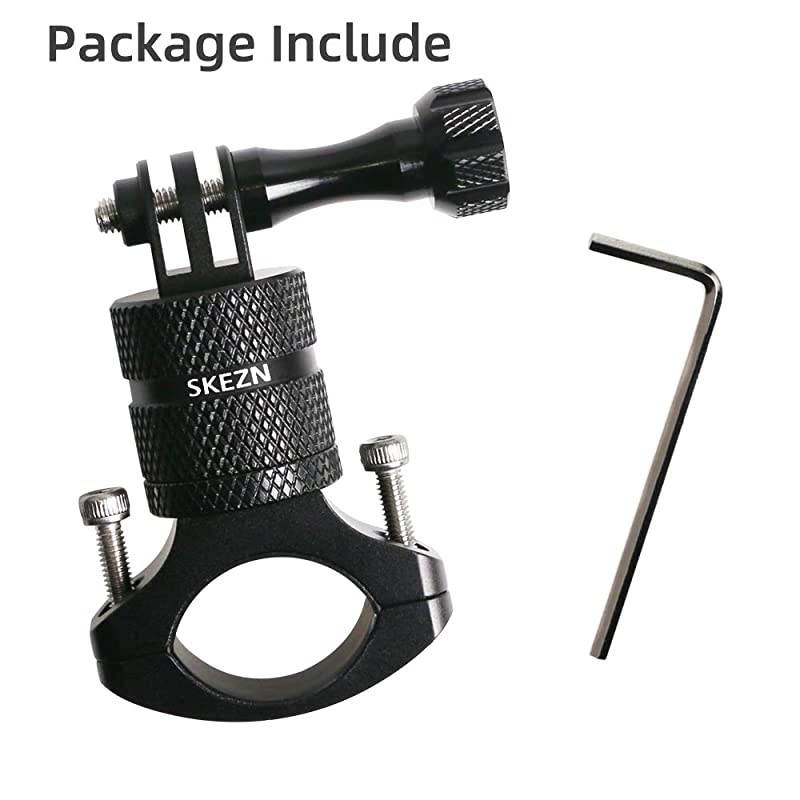Bike Bicycle Handlebar Mount for GoPro, 360 Degree Rotation Aluminium Bicycle Rack Adjuster Compatible with Action Camera Hero 9/8/7/6/ 5/4/ 3+/ 3/2/ 1,Xiaoyi, Garmin, CASIO, Black
