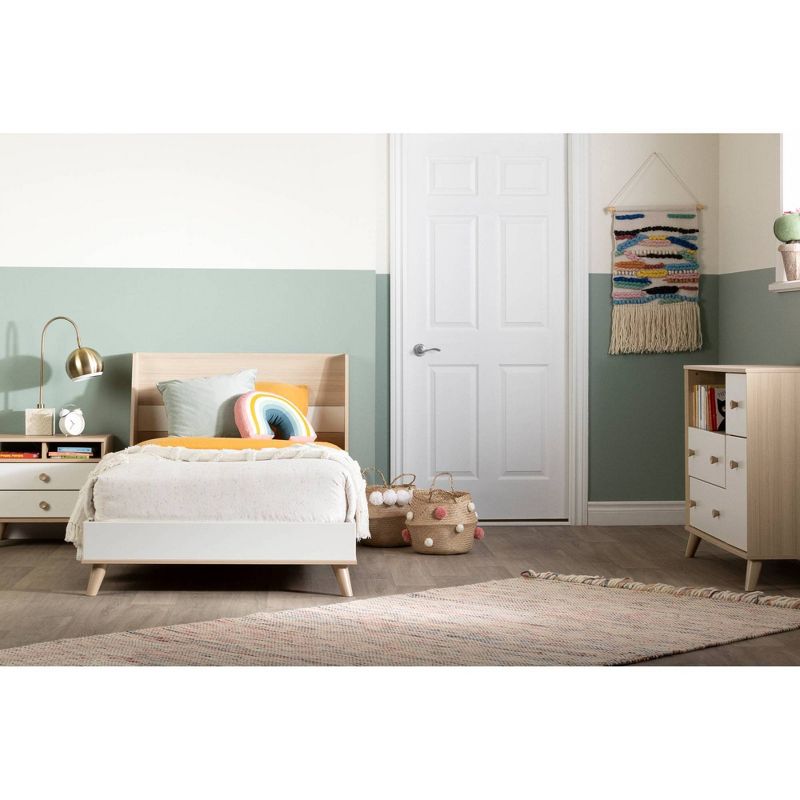 Yodi Changing Table with Drawers - Soft Elm and Pure White - South Shore