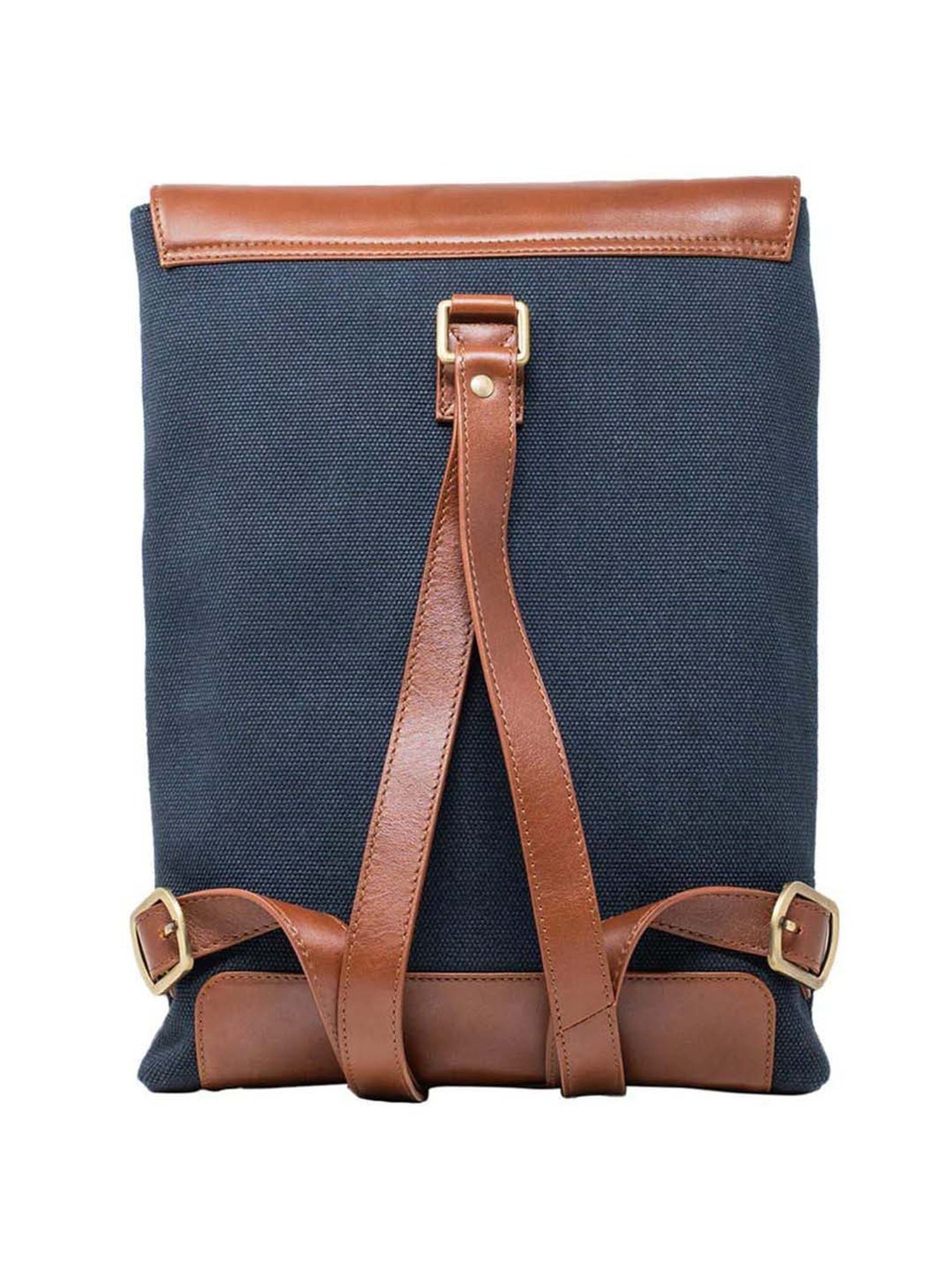 Tohl Blue Leather Small Convertible Backpack